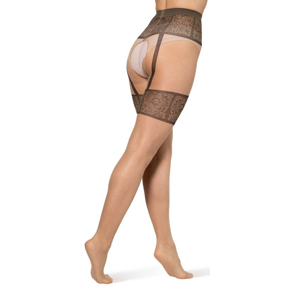 p01 Bananalu Intimo 20 Noir Ouvert Strumpfhose mit offenem Schritt