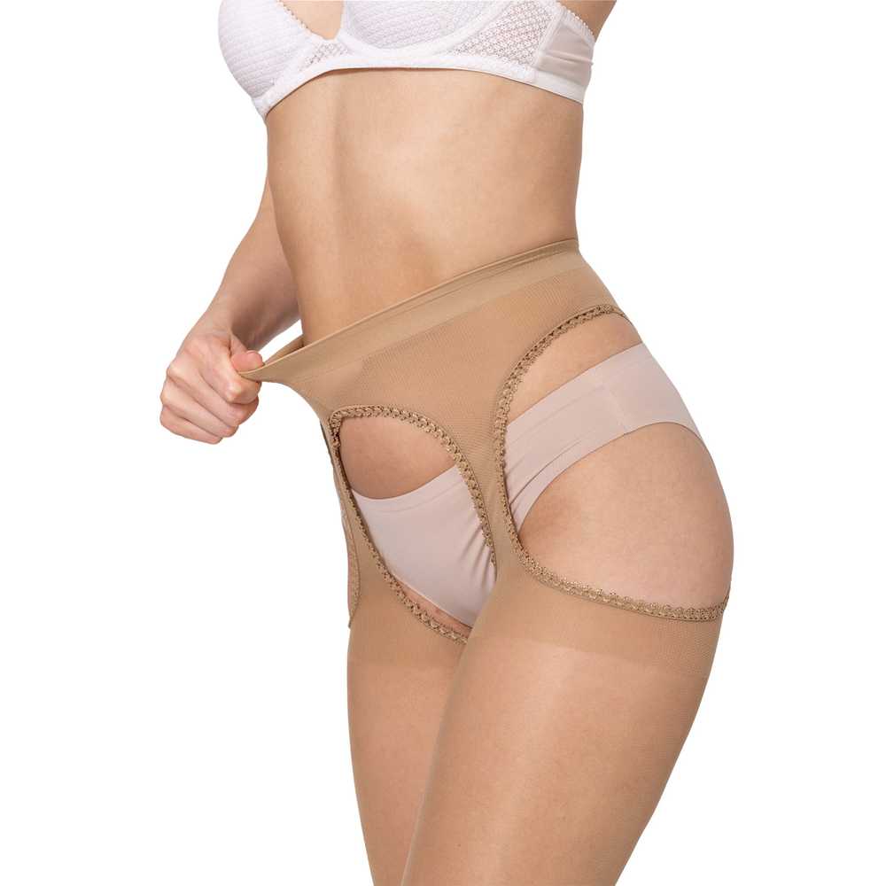 p05 Bananalu Love 20 Chic Den Ouvert Strumpfhose mit offenem Schritt und Naht