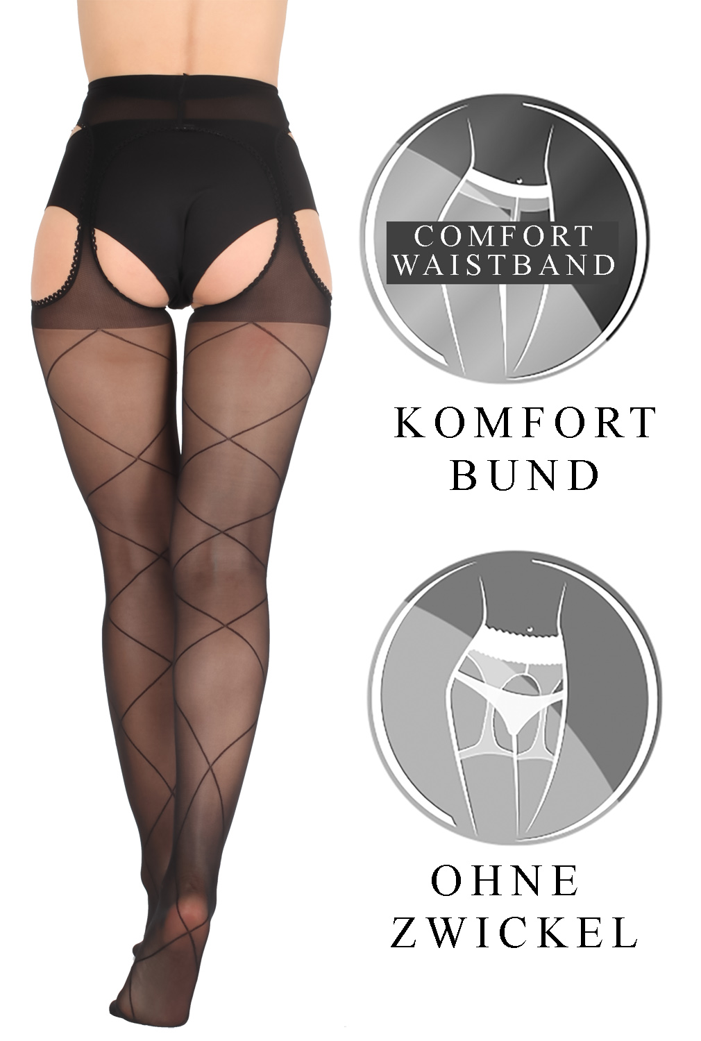 BANANALU Love Desire 20 Den Ouvert Strumpfhose