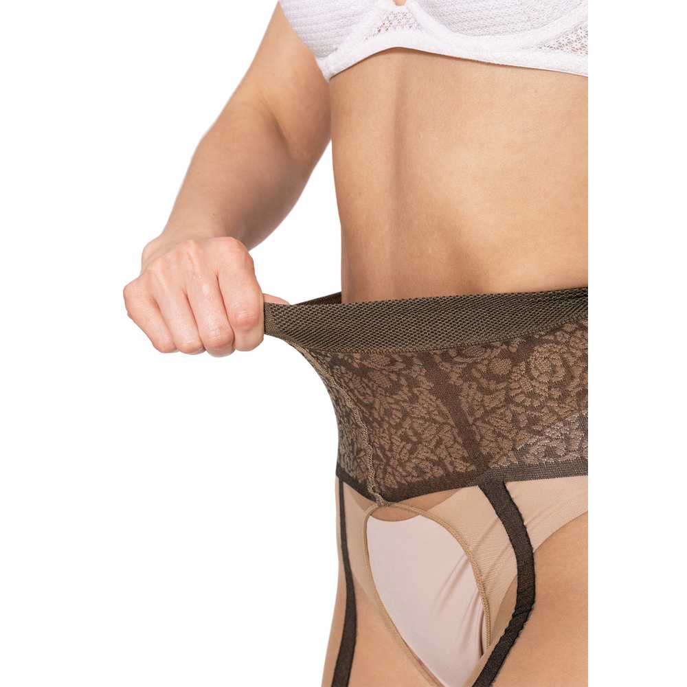 p03 Bananalu Intimo 20 Noir Ouvert Strumpfhose mit offenem Schritt
