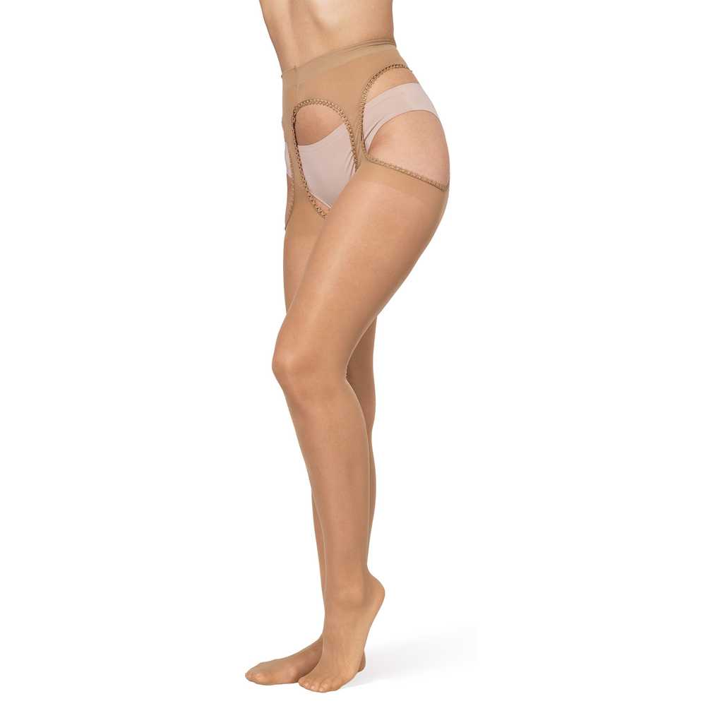 p03 Bananalu Love 20 Chic Den Ouvert Strumpfhose mit offenem Schritt und Naht
