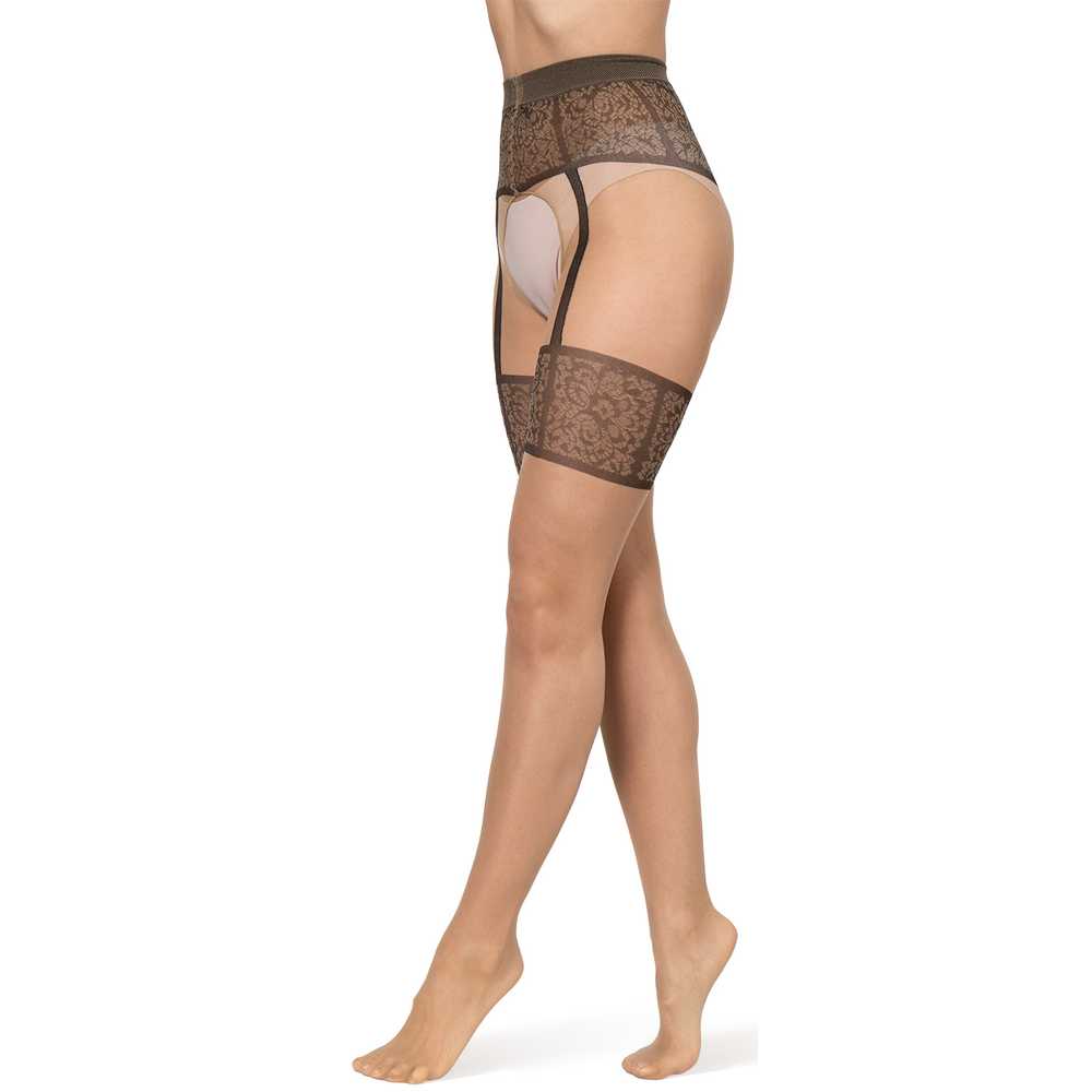 p02 Bananalu Intimo 20 Noir Ouvert Strumpfhose mit offenem Schritt