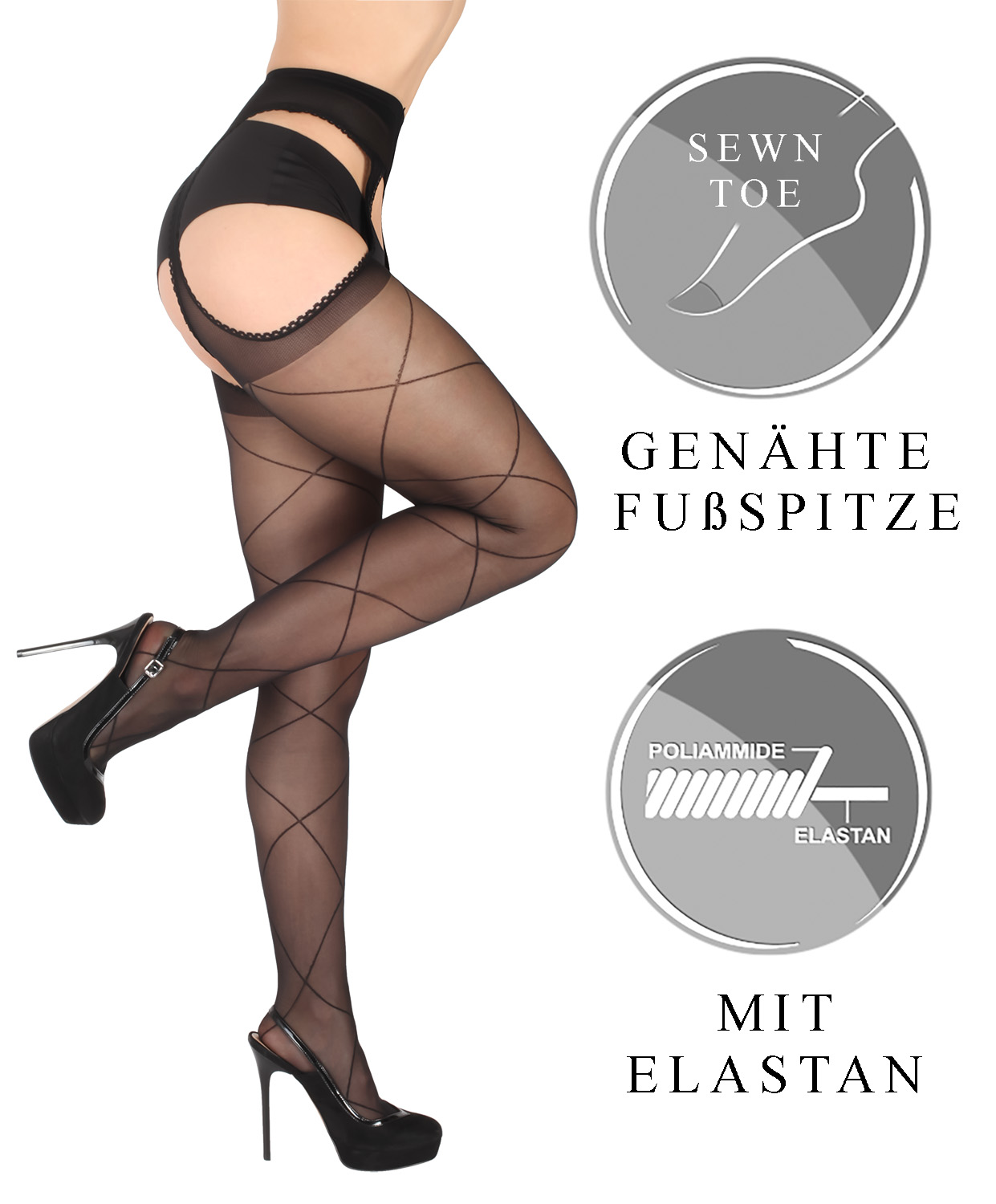 BANANALU Love Desire 20 Den Ouvert Strumpfhose
